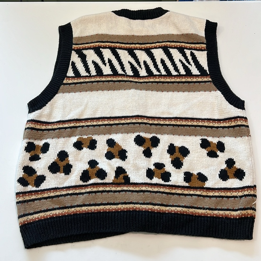 Christopher Banks - L, vintage vest, safari, floral, beaded - Picture 2 of 10